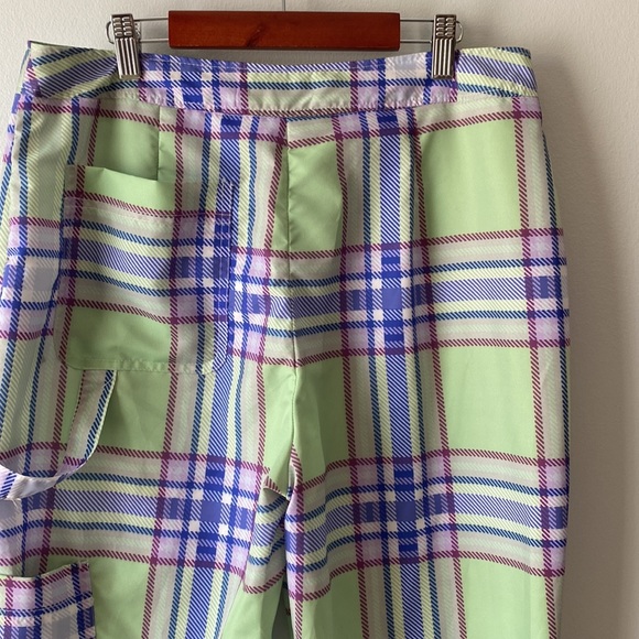 ⚡️Last Days! ASOS DESIGN 90's check kick flare trouser in shell fabric co-rd 8 - Picture 8 of 13
